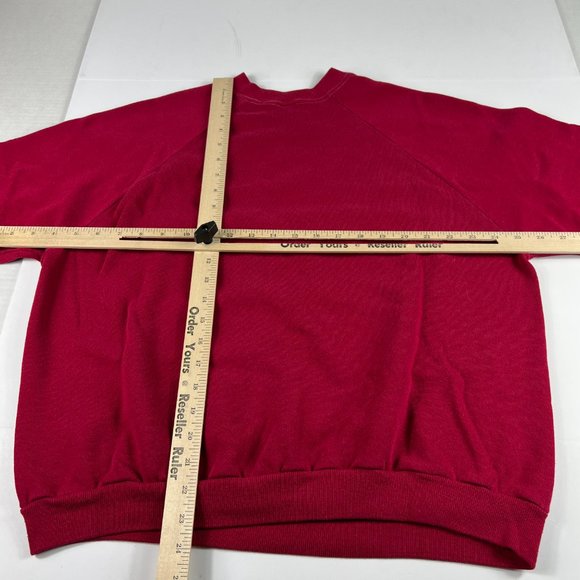 VTG 80s Washington State Cougars Sweatshirt Fits Large Red Faded Crewneck Tag XL - Picture 11 of 14